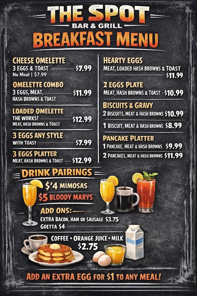 The Spot Bar & Grill Menu image 2